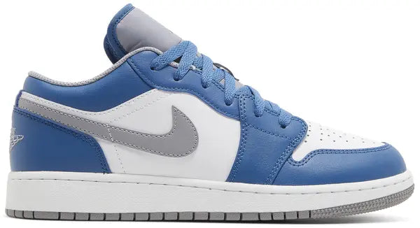 Air Jordan 1 Low GS 'True Blue Cement'