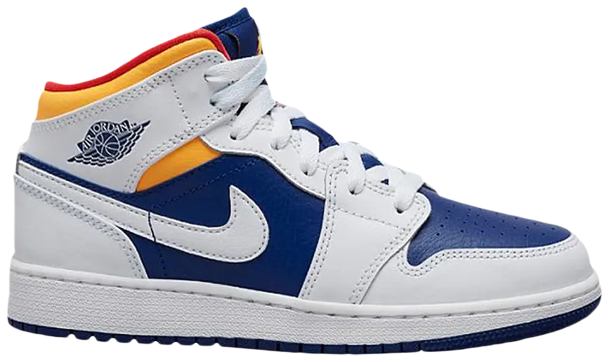 2020 Air Jordan 1 Mid GS 'White Deep Royal Blue'