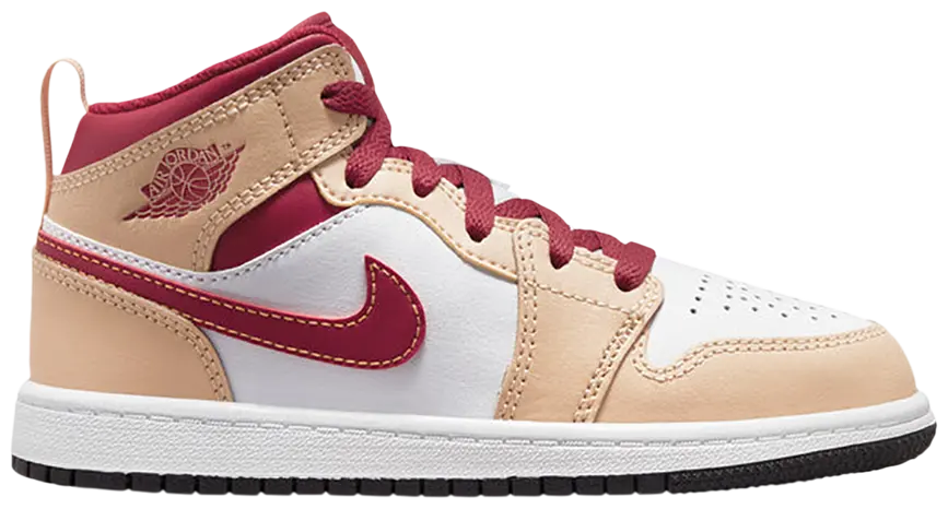 2022 Air Jordan 1 Mid PS 'Light Curry Cardinal Red