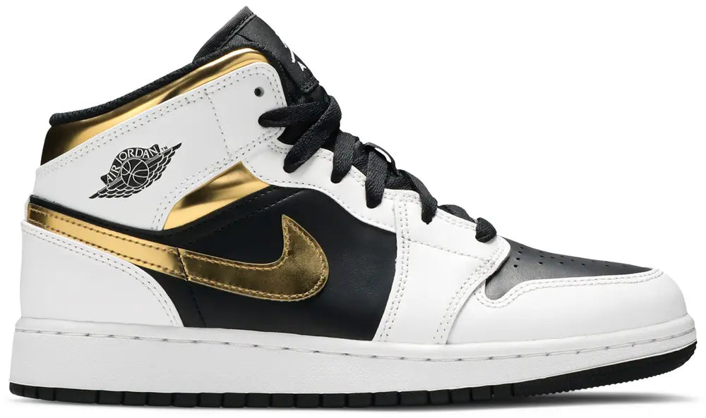 2021 Air Jordan 1 Mid GS 'White Gold'