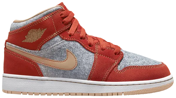 Air Jordan 1 Mid SE GS 'Denim Red'