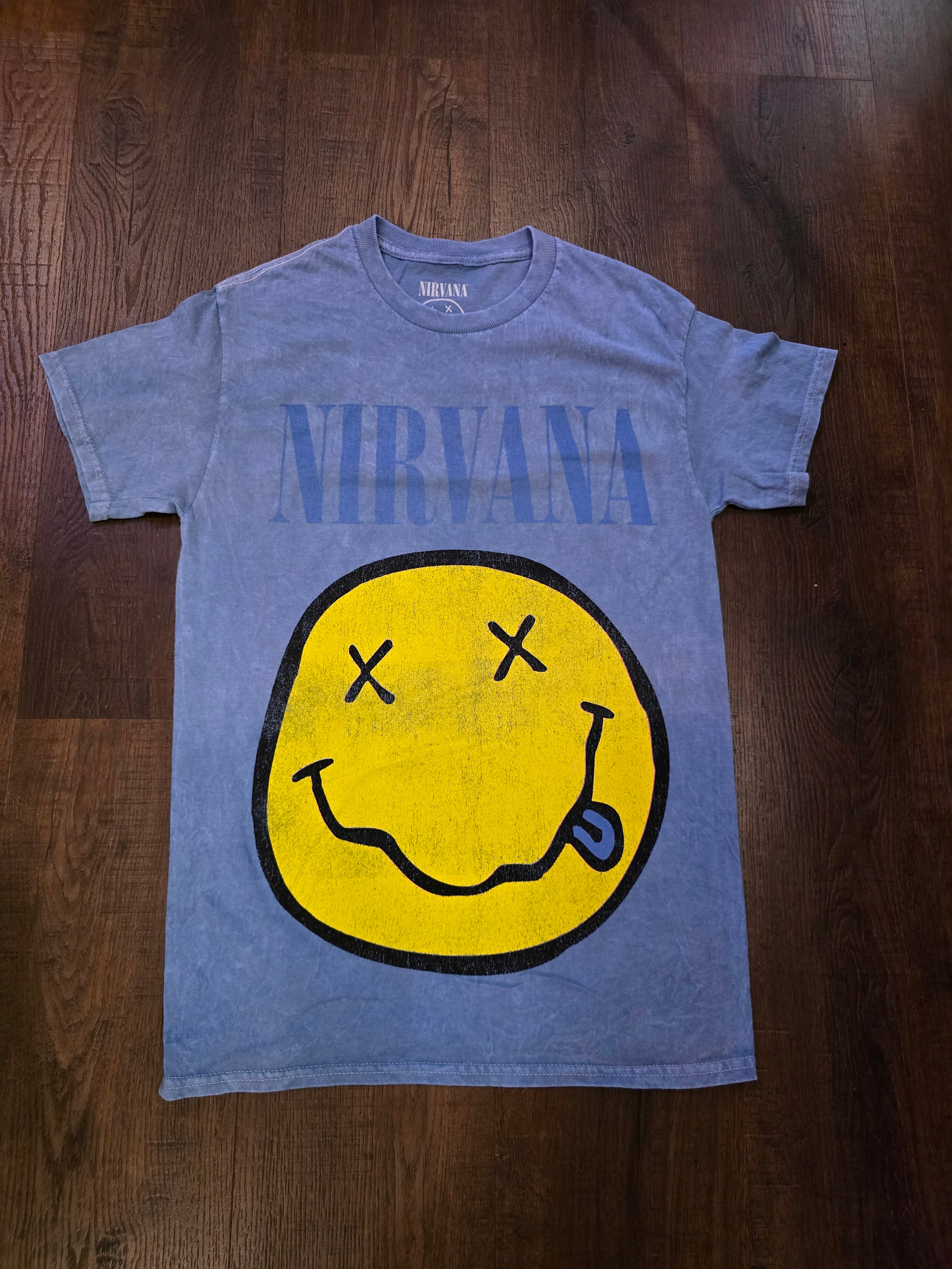 Nirvana Blue Smiley Tshirt